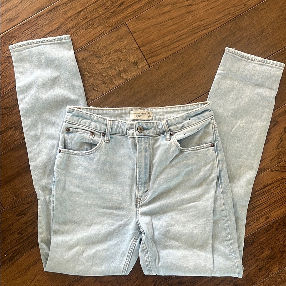 Abercrombie & Fitch Skinny High Rise Light Blue Jeans 8 XLong